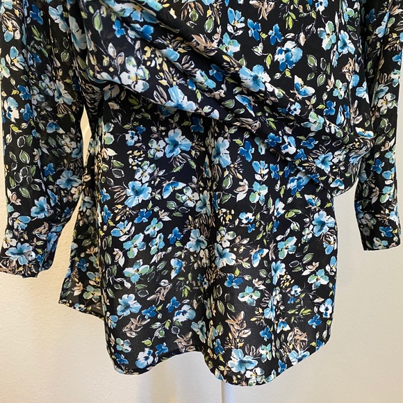 J Jill floral button down blouse/tunic - Picture 9 of 11